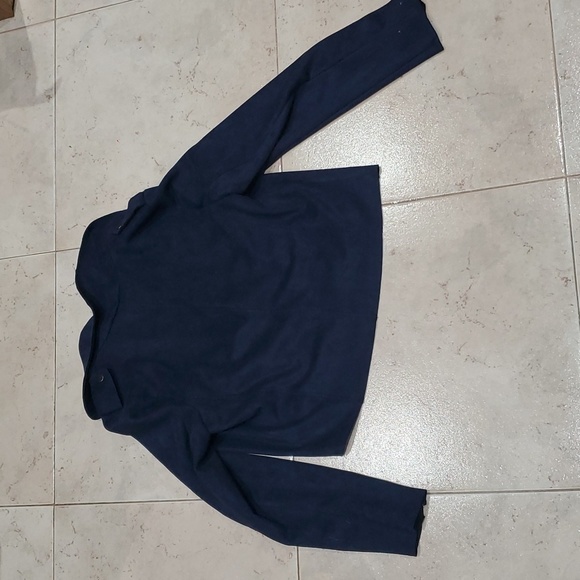 Skies Are Blue Biker Style Jacket Navy Blue Size Small - Picture 2 of 7